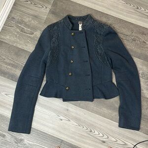 We the Free Majorette Military Jacket Gray with lace